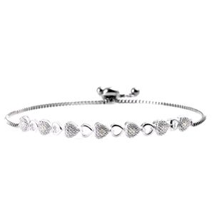 Diamond Accent Sterling Silver Bolo Bracelet